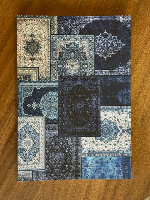 Boho Notebook - Blue patchwork