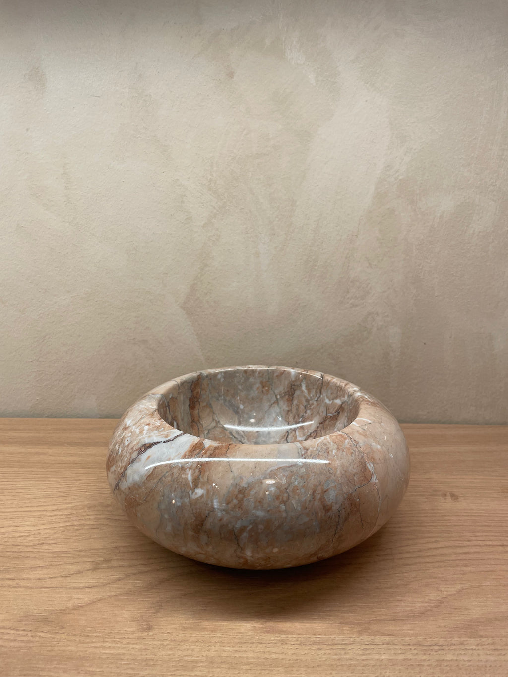Signature Deep Donut Dish - Light Marina Pink - Marble