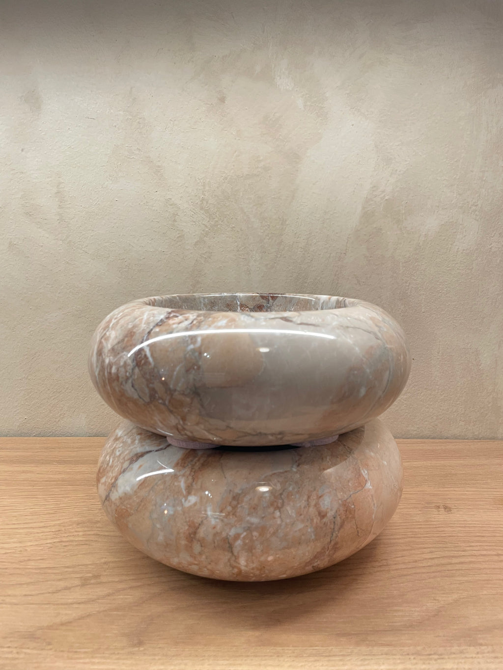 Signature Deep Donut Dish - Light Marina Pink - Marble