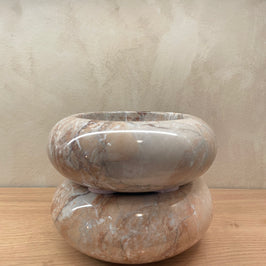 Signature Deep Donut Dish - Light Marina Pink - Marble