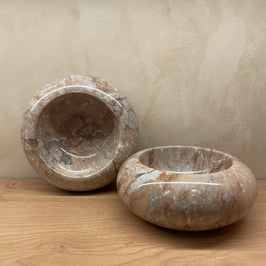 Signature Deep Donut Dish - Light Marina Pink - Marble