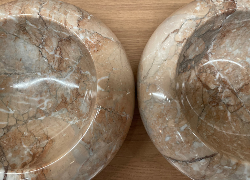 Signature Deep Donut Dish - Light Marina Pink - Marble