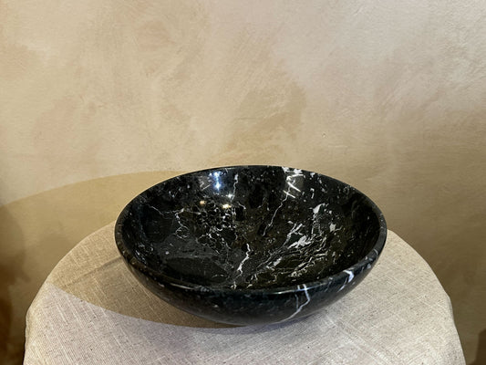 Classic Large Bowl in Black Zebra - Marble