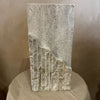 Raw Edge Vase  Square - Travertine