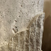 Raw Edge Vase  Square - Travertine