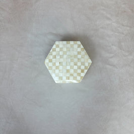 Horn Bone In-lay Checkered Jewelry Box
