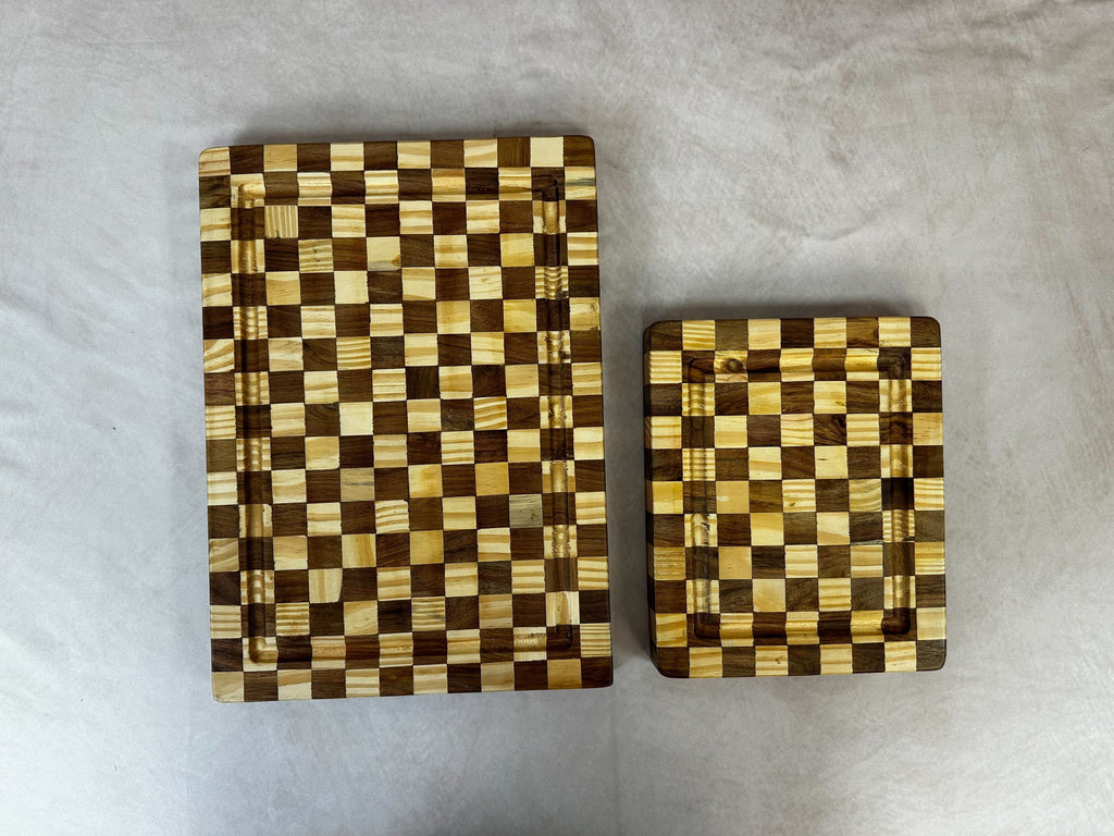 End Grain Checkered Cutting Board