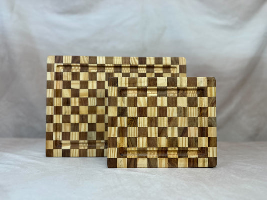 End Grain Checkered Cutting Board