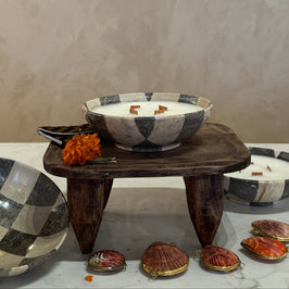 Classic Checkered Bowl Candle