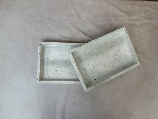 Classic Vanity Tray - Rectangular - Travertine