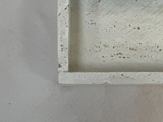 Classic Vanity Tray - Rectangular - Travertine
