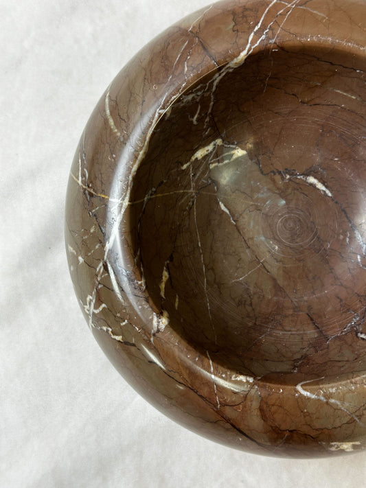 Signature Deep Donut Dish - Dark Marina Pink - Marble