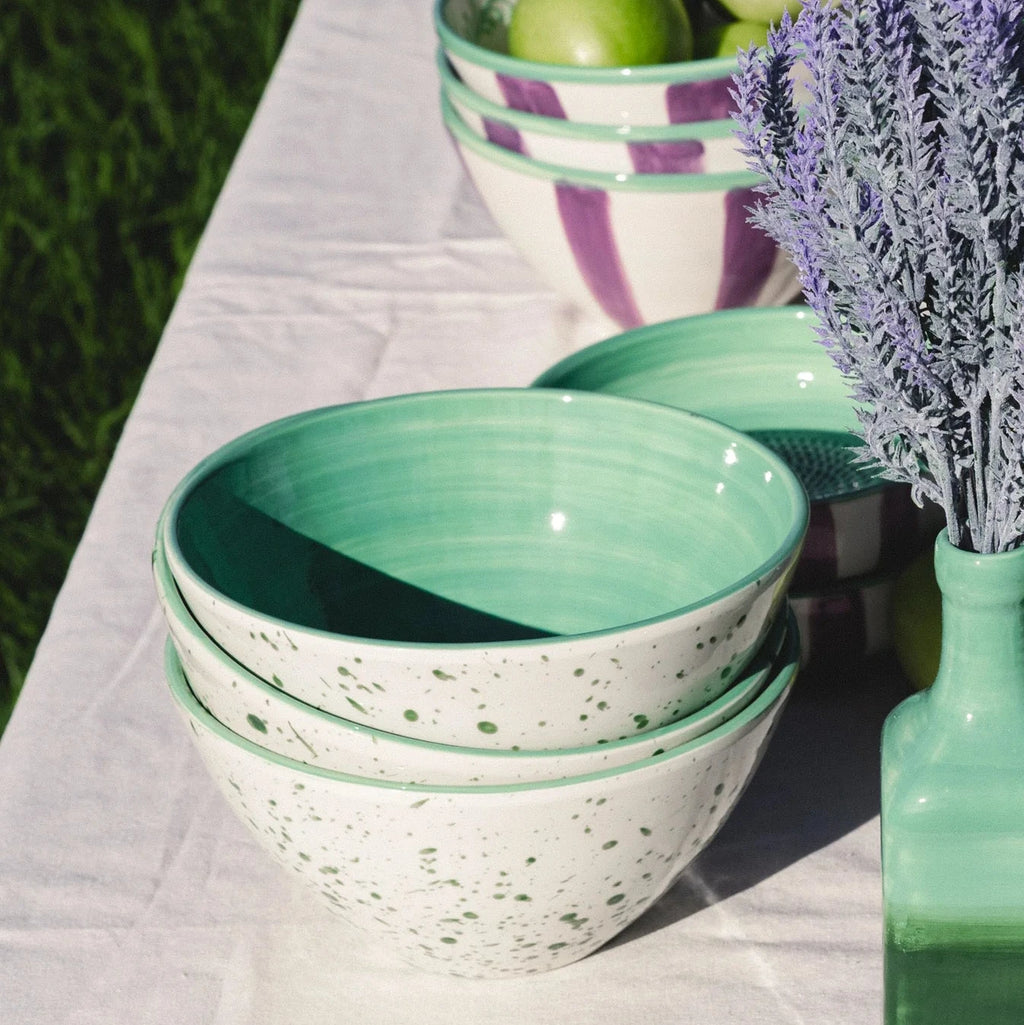 Ceramic Jade Salad Bowl