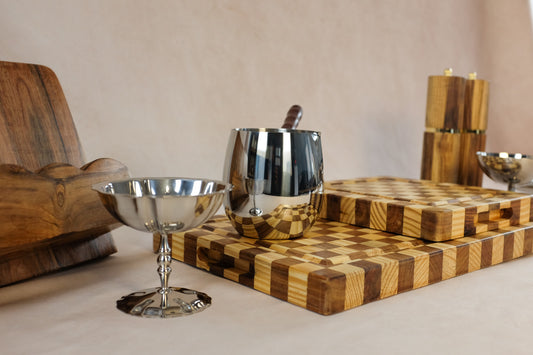 End Grain Checkered Cutting Board