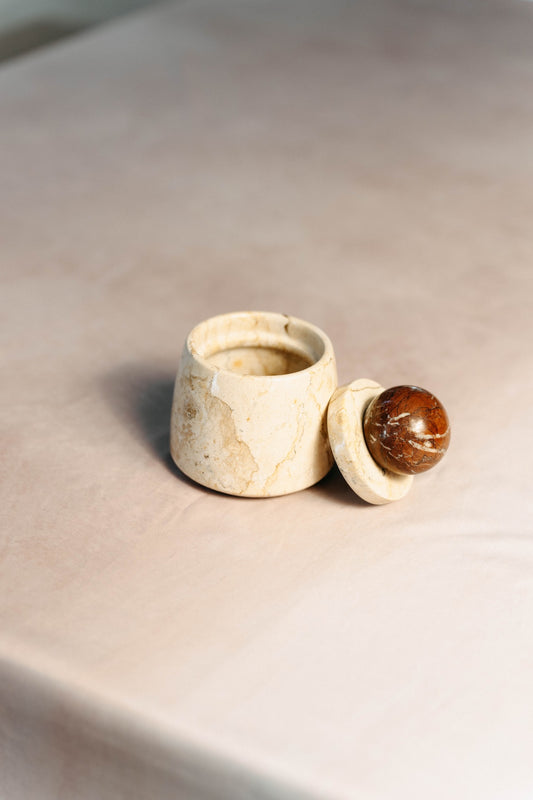 Marble Storage Jar with Lid