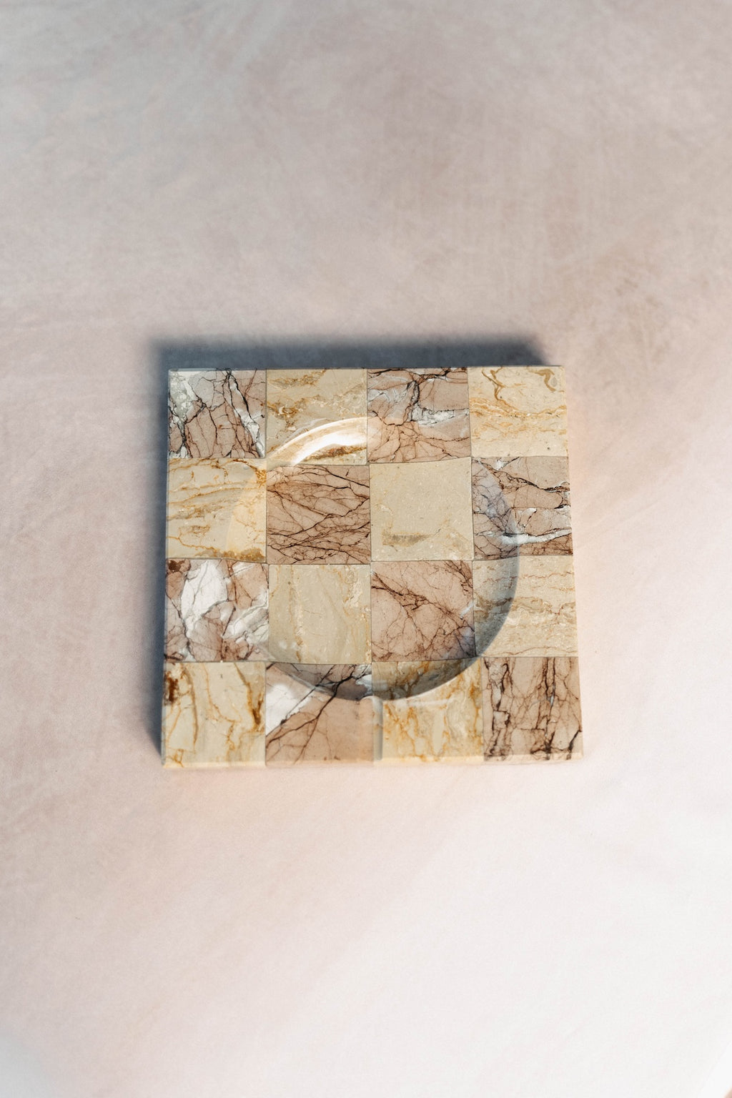Marble Checkered Spoon Rest - Top view