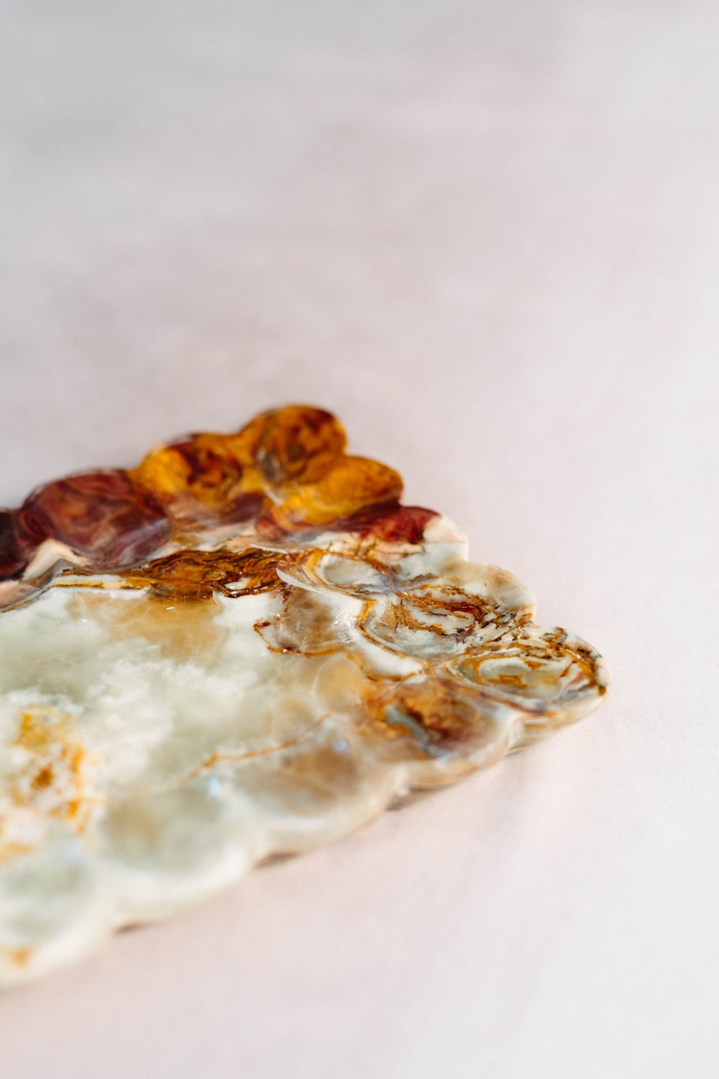 Onyx Pebbled Edge Tray - artisan-crafted design