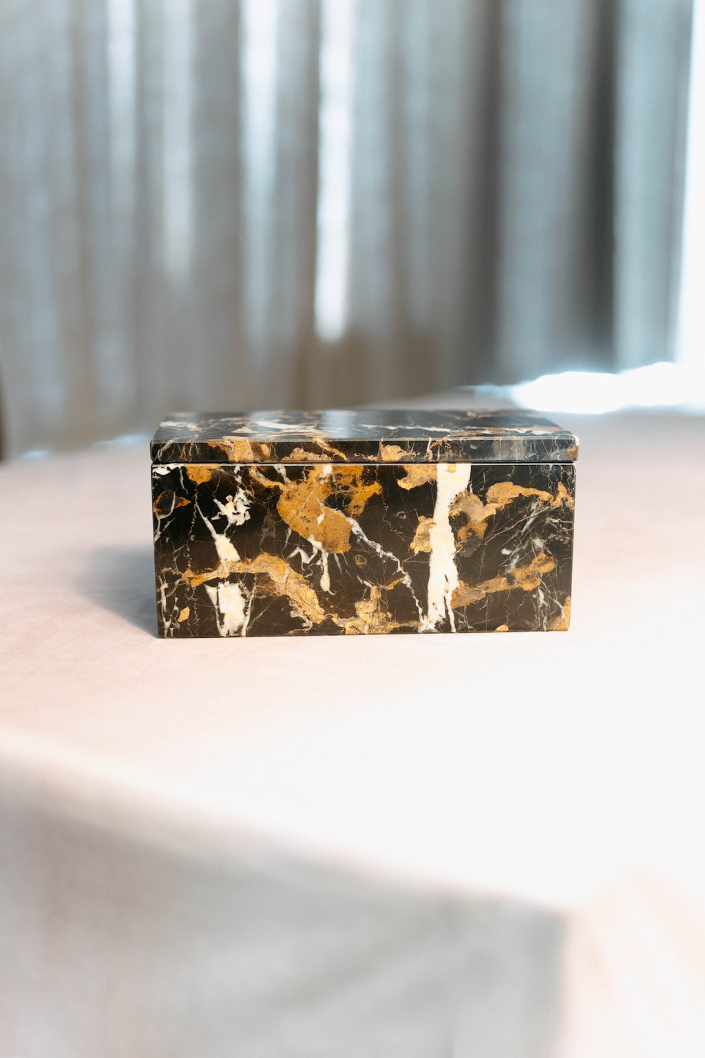 Black & Gold Marble Storage Box