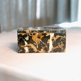 Black & Gold Marble Storage Box