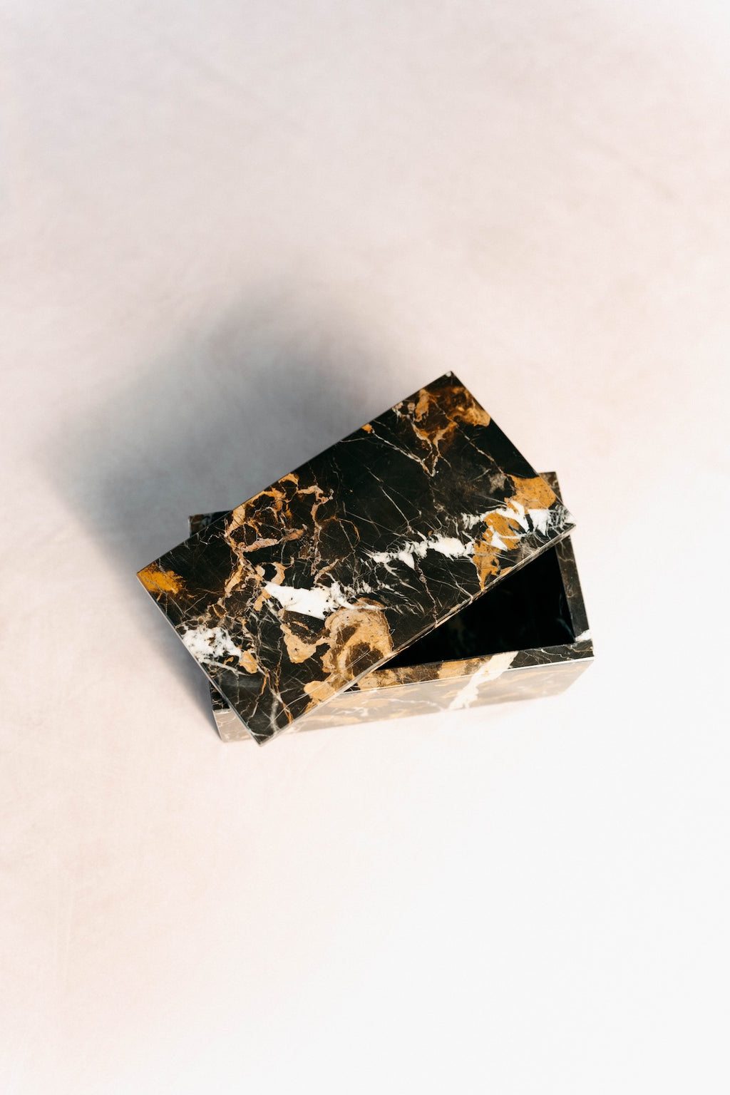 Black & Gold Marble Storage Box