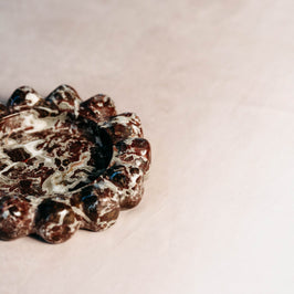 Red Marble Bubble Tray - Natural stone texture