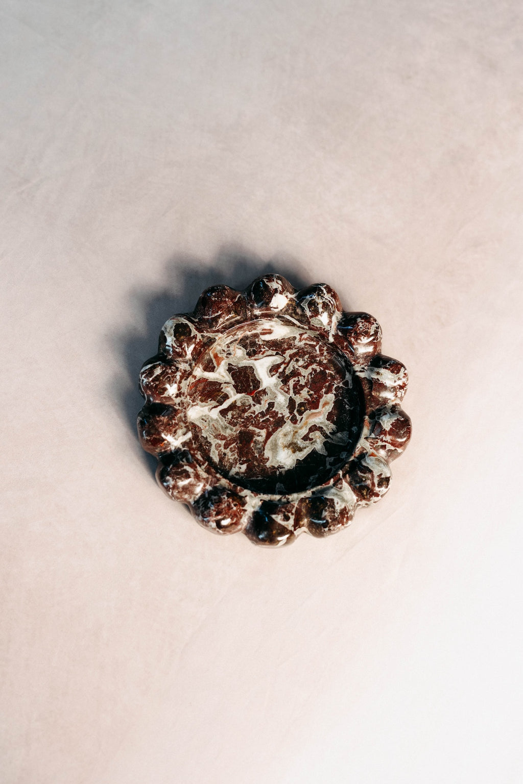 Red Marble Bubble Tray - Top view