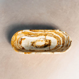 Oval Brown Marble Bowl