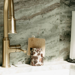Red Marble Sponge Holder
