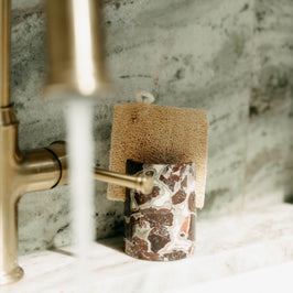 Red Marble Sponge Holder