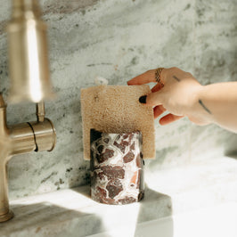 Red Marble Sponge Holder