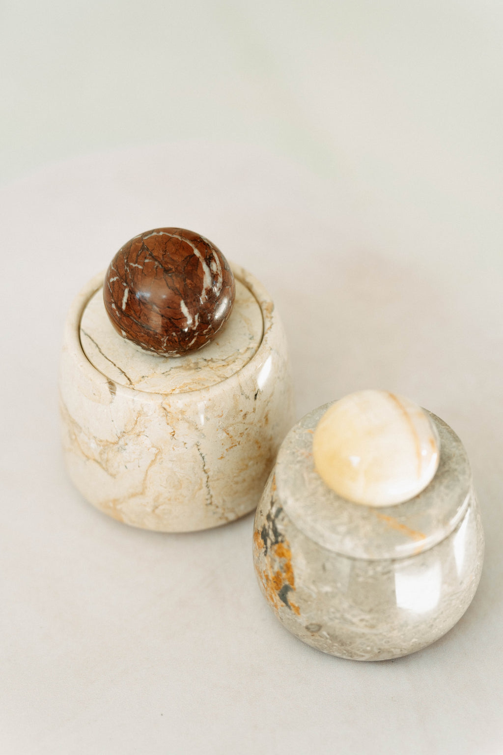 Marble Storage Jar with Lid