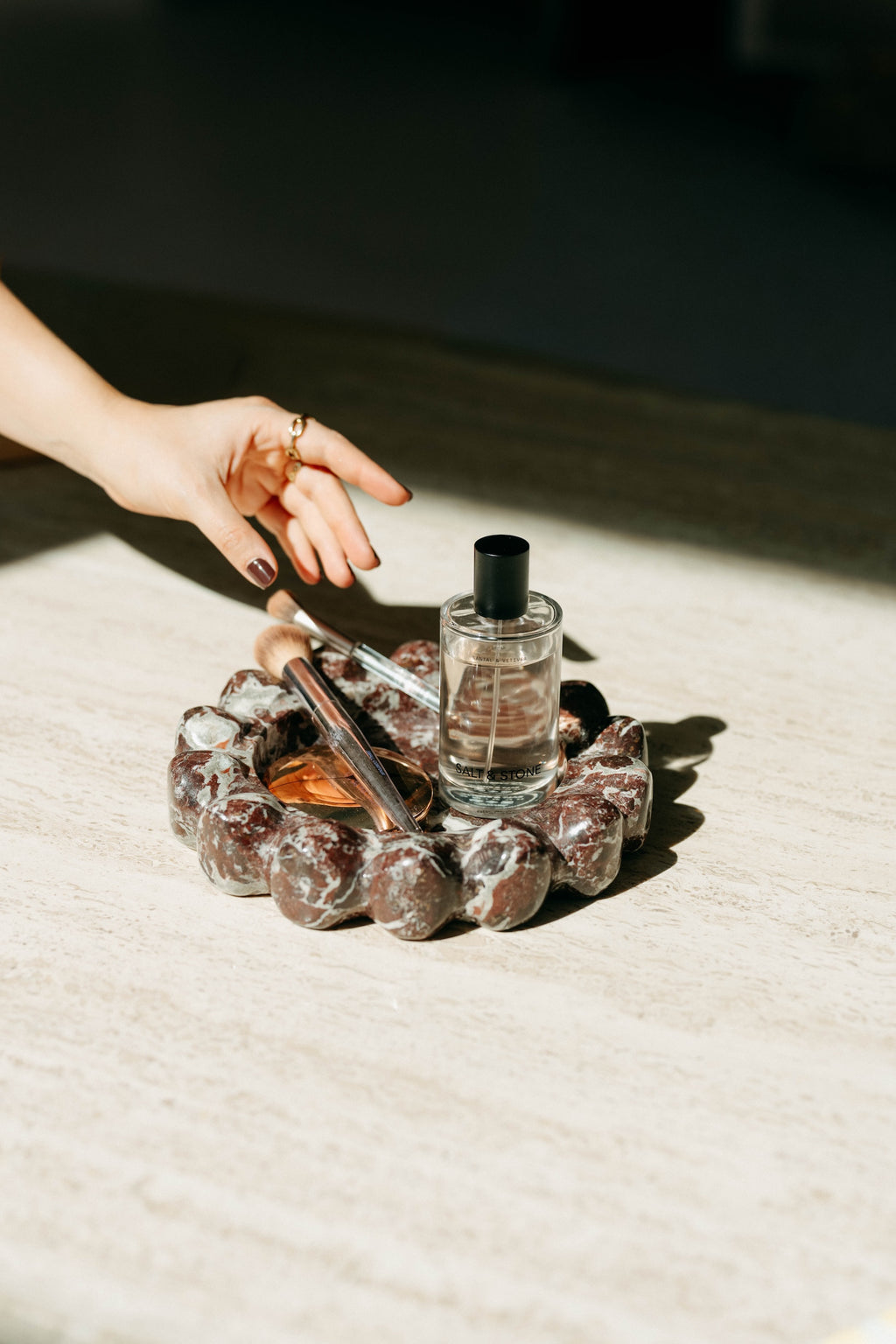 Red Marble Bubble Tray - Decorative styling