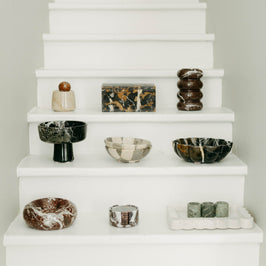 Black & Gold Marble Storage Box
