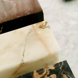 Black & Gold Marble Storage Box