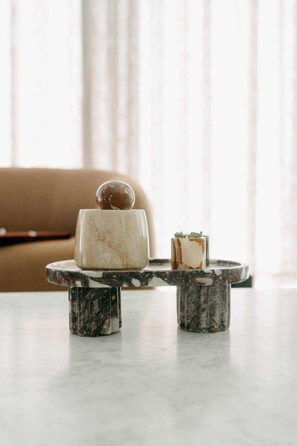 Marble Storage Jar with Lid