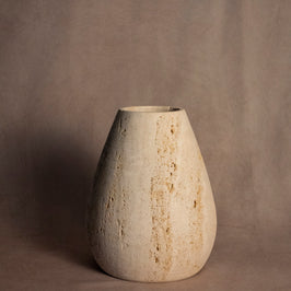 Signature Rounded Vase - Travertine