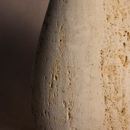 Signature Rounded Vase - Travertine