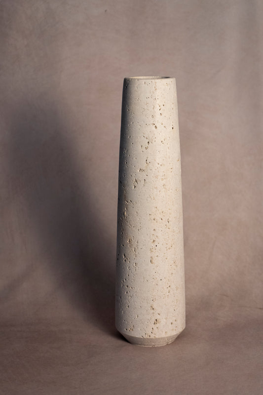 Tall Vase -Travertine