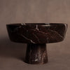Bowl With Stand - Red Zebra Marble