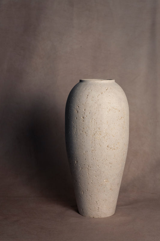 Dome Vase - Travertine
