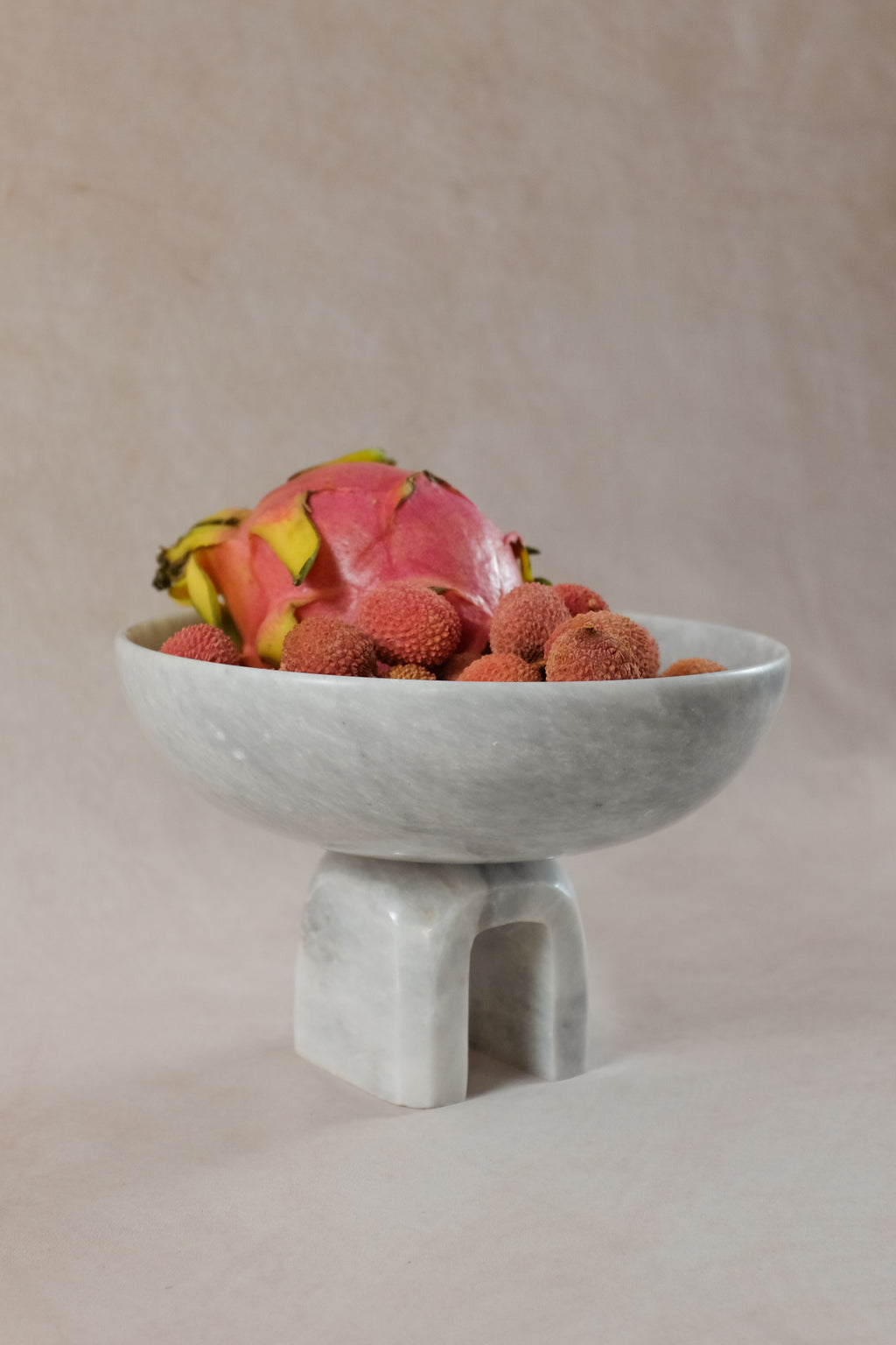 Statement Raised Arched Bowl - Marble - Sunny Gray