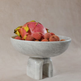 Statement Raised Arched Bowl - Marble - Sunny Gray