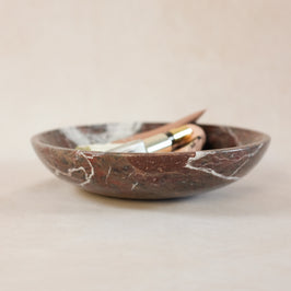 Classic Medium Marble Bowl - Red Zebra Marble  - Product in use