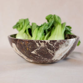 Classic Red Zebra Marble Bowl – Large