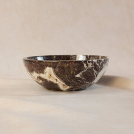Classic Red Zebra Marble Bowl – Large