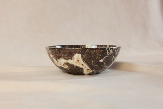 Classic Red Zebra Marble Bowl – Large