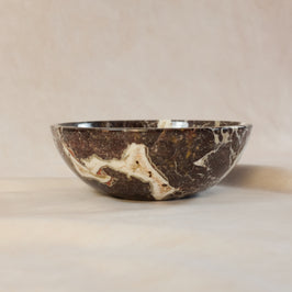 Classic Red Zebra Marble Bowl – Large
