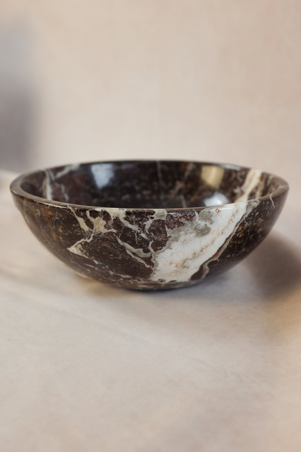 Classic Red Zebra Marble Bowl – Large