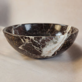Classic Red Zebra Marble Bowl – Large