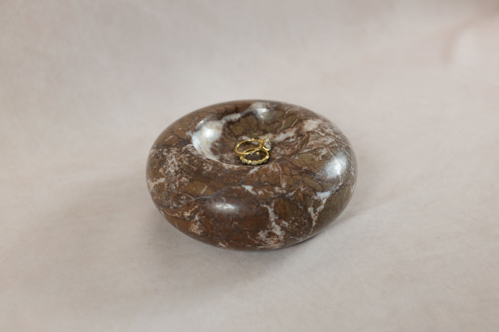 Donut Jewelry Dish - Dark Marina Pink Marble